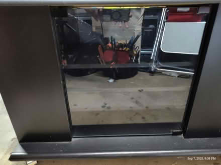 Photo of free Glass front wheeled tv stand (Downers Grove) #1