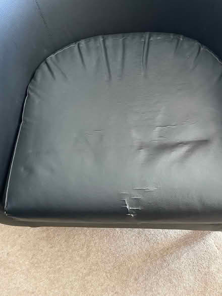 Photo of free Black tub chair (Solihull B92 7JB) #3