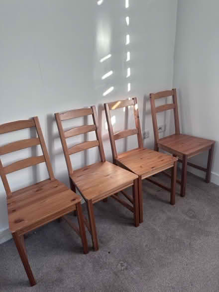 Photo of free 4 wooden chairs (SO19) #1