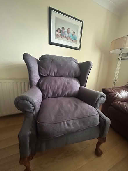 Photo of free Winged Queen Ann armchair (Glenageary) #2
