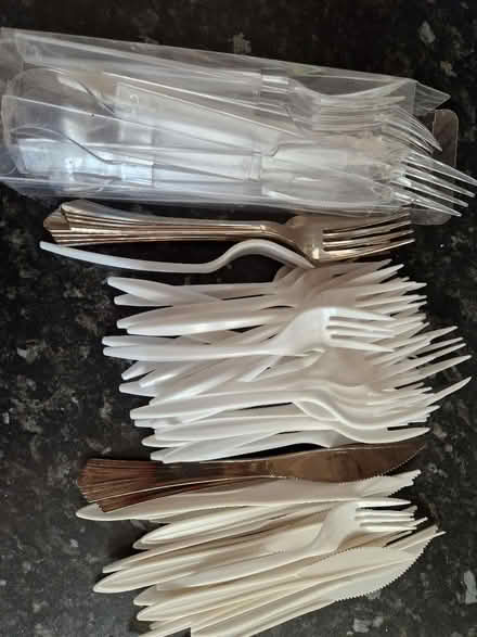 Photo of free Plastic cutlery- knives and forks (West Avenue, Chelmsford, CM1) #1