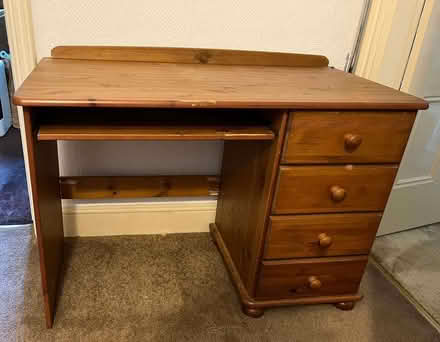Photo of free Small pine desk in need of repair (Haslingden BB4) #1