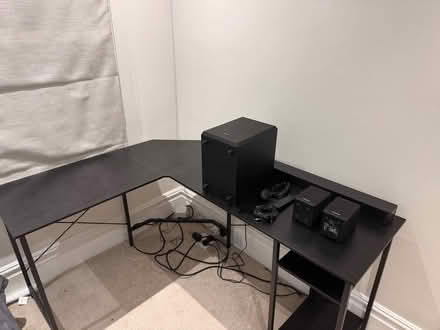 Photo of free L shaped black desk (Chelsea SW3) #1