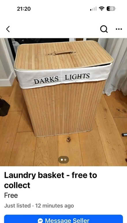 Photo of free Laundry basket (Finsbury Park N7) #1
