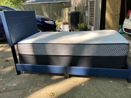 Photo of free Twin bed frame mattress boxspring (Medina, Ohio) #1
