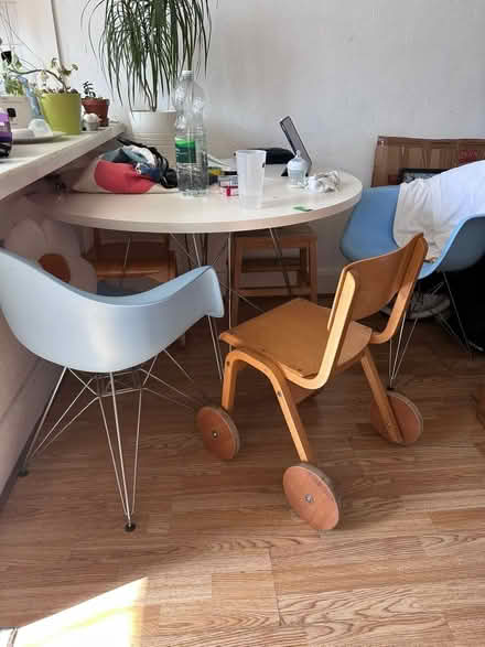 Photo of free Circular white table & chairs (Chatham) #1