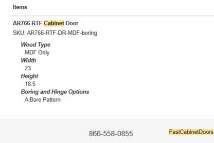 Photo of free New Cabinet Door MDF (Curtis Park) #2