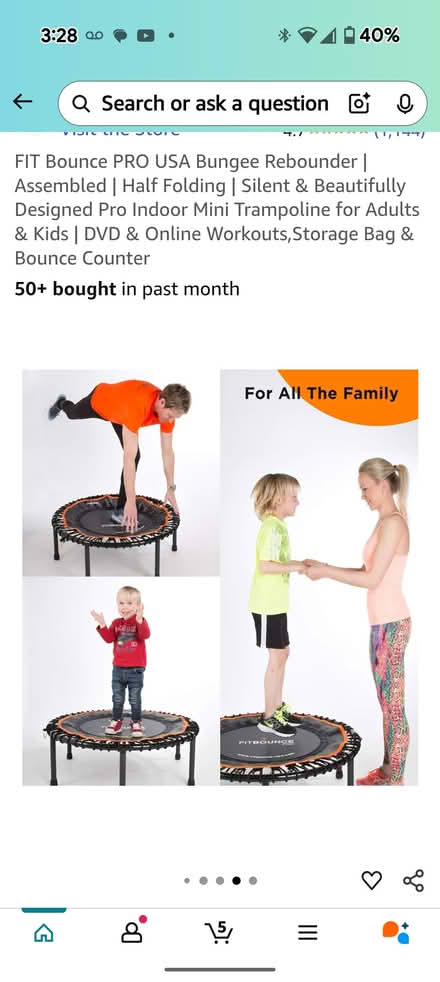 Photo of free Fit Bounce mini- trampoline, Used (Curtis Park) #4
