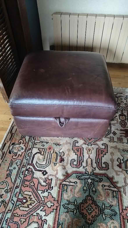 Photo of free Leather effect stool (Templepatrick BT39) #2