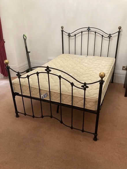 Photo of free Metal bed and mattress (Bn21 4NH) #1