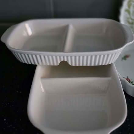 Photo of free 2 white serving dishes (Clive Vale TN35) #1