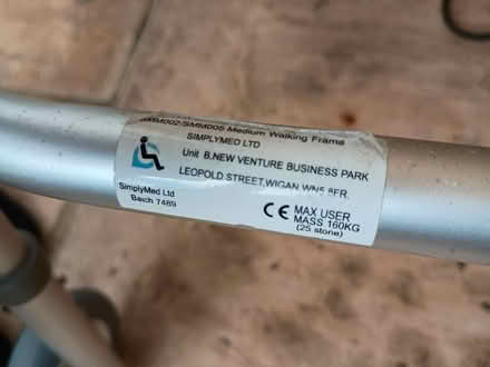 Photo of free Wheeled walking frame (Little Heath RG31) #3