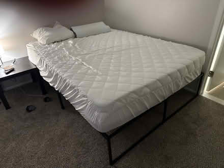 Photo of free Queen size bed frame and mattress (Canton,MI) #1