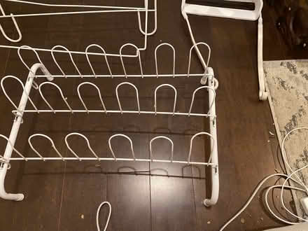 Photo of free White metal shoe rack (NE DC) #3