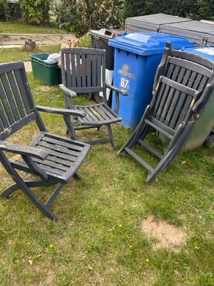 Photo of free 4 garden chairs (Bromley BR2) #1