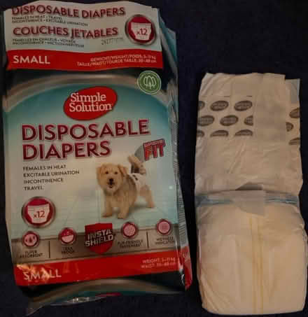 Photo of free Dog Nappies (disposable) Small (Hemel, HP3) #1