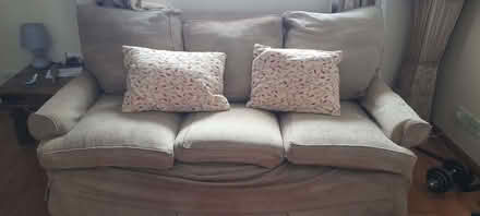 Photo of free Large 3-Seater Sofa + 2 pillows - Must go by this weekend (West Devon District EX20) #1