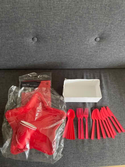 Photo of free Unused red part tableware (North Road) #1