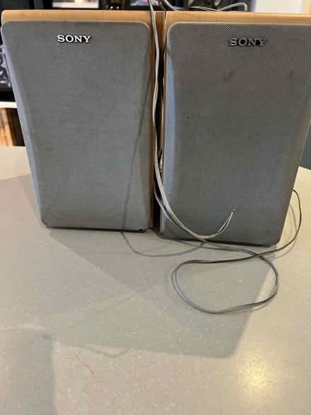 Photo of free Pair of Sony speakers (Askew Road) #1