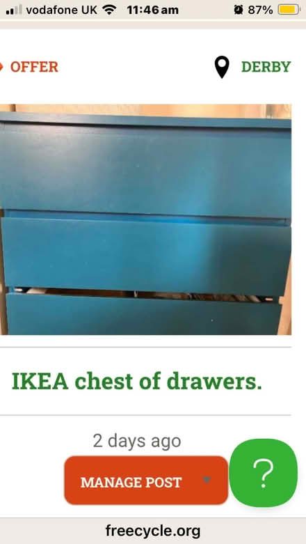 Photo of free IKEA chest of drawers (Little Chester DE1) #1