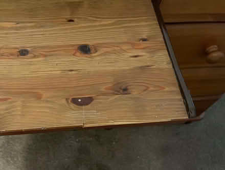 Photo of free Small pine desk in need of repair (Haslingden BB4) #3