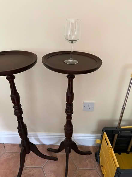 Photo of free Pair of small tall tables (Sutton D13) #2