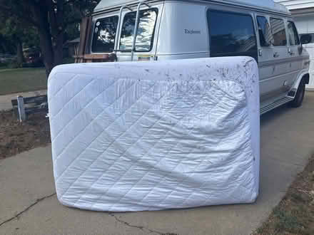 Photo of free Full-size Bed Frame + Mattress (Longmont) #3