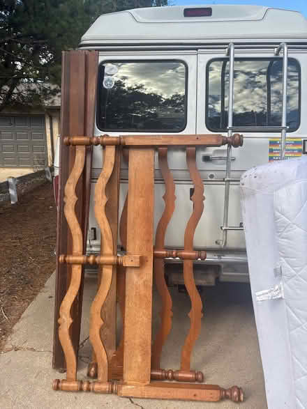 Photo of free Full-size Bed Frame + Mattress (Longmont) #2