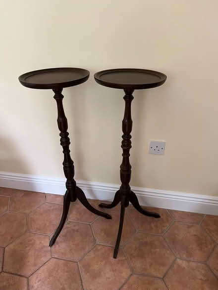 Photo of free Pair of small tall tables (Sutton D13) #1