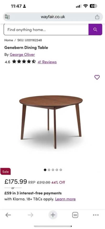 Photo of free Table+10pound (Oval SE11) #2