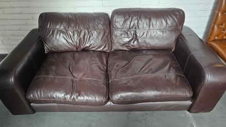 Photo of free Sofa 2 seater real leather (London SE11 6PU) #1