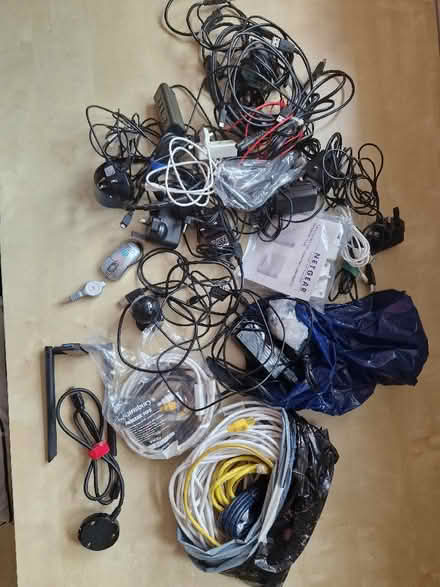 Photo of free Big goody bag of assorted cables and PC bits and pieces (Fishers Green SG1) #1
