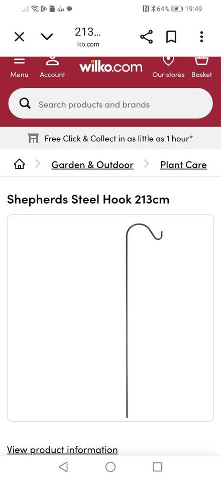 Photo of Bird Feeder Metal Stay (MK14 Great Linford) #1