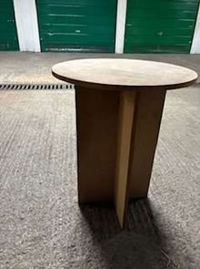 Photo of free Round chipboard side table (Lambeth North SE1) #1