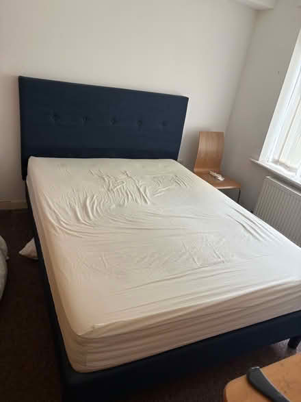 Photo of free Kingsize bed frame and mattress (Edge Hill L7) #1