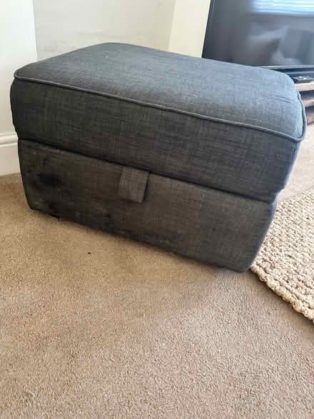 Photo of free Grey sofa with storage box. (Saint George's CO2) #2