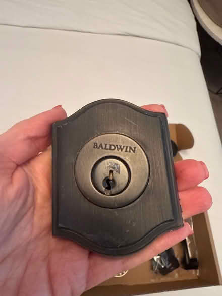 Photo of free Baldwin bronze door handle & lock (West Frisco) #2