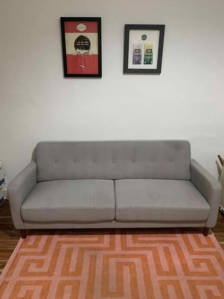 Photo of free Small grey sofa (Hyndland G12) #1