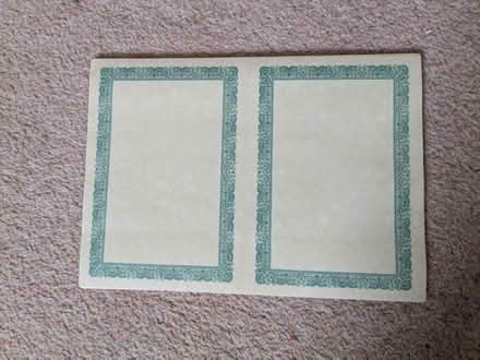 Photo of free Pack of blank certificates (Portishead (BS20)) #1
