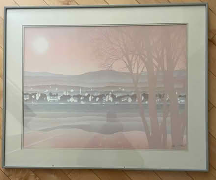 Photo of free Framed Pink and grey print (Alta vista / riverside) #1