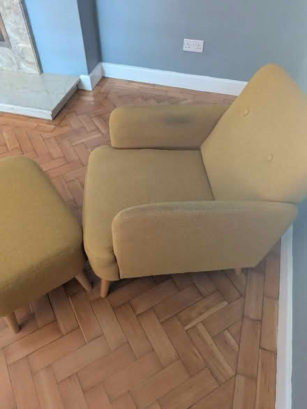 Photo of free Yellow chair and foot stool (Five Ways B16) #3