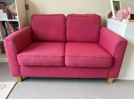 Photo of free John Lewis bright pink sofa (Wimbledon SW19) #1