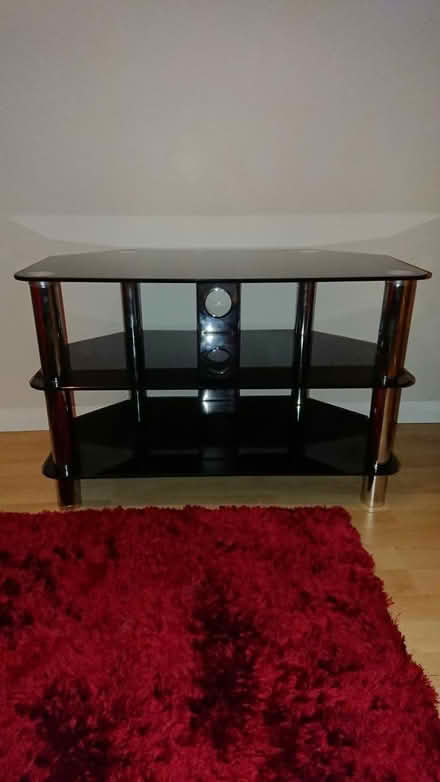 Photo of free Black glass tv unit (Upwell) #2
