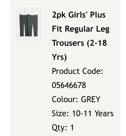 Photo of free Girls school trousers (Worthing BN13) #1