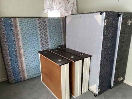 Photo of free Double drawer divan with headboard & mattress (Culcheth WA3) #3