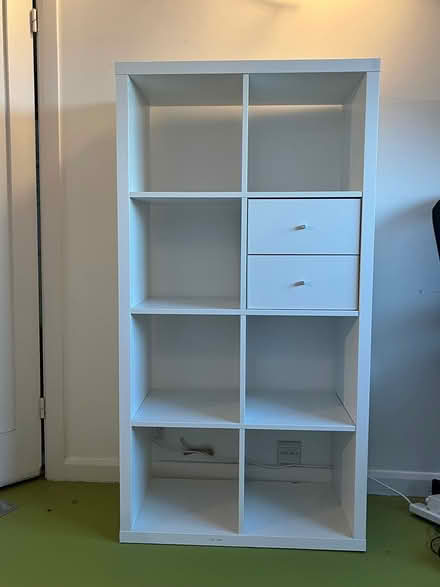 Photo of free tall white shelf (9 old north road, sg8 5ds) #1