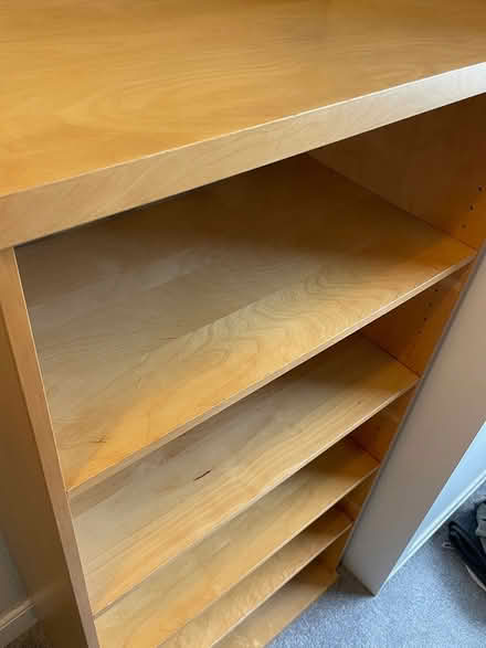 Photo of free Tall Ikea wooden shelves (West Kensington W14) #2