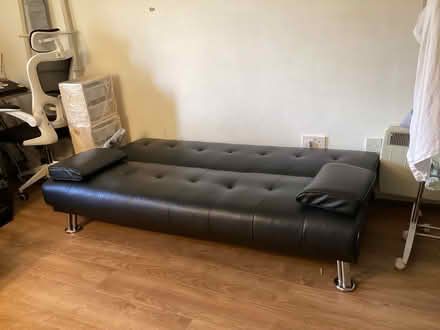Photo of free Convertible faux leather couch (Harringay N8) #2