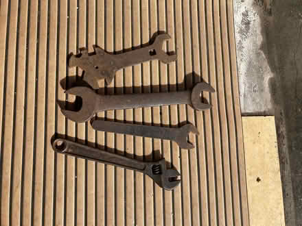 Photo of free Adjustable spanner and misc old spanners (Gosport PO12) #1