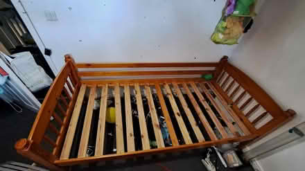 Photo of free Single bed frame wooden (Markfield LE6) #1